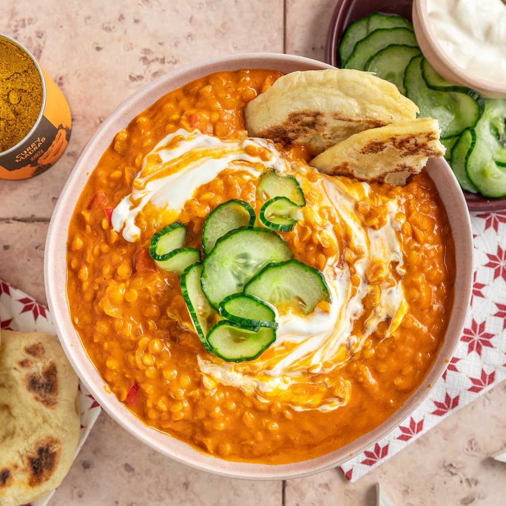 Curry de lentejas rojas